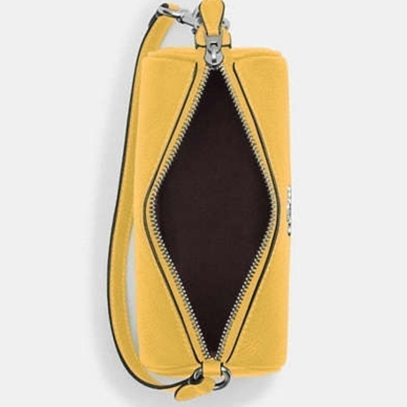 Coach Mini Barrel Bag Yellow NWT - Picture 4 of 6